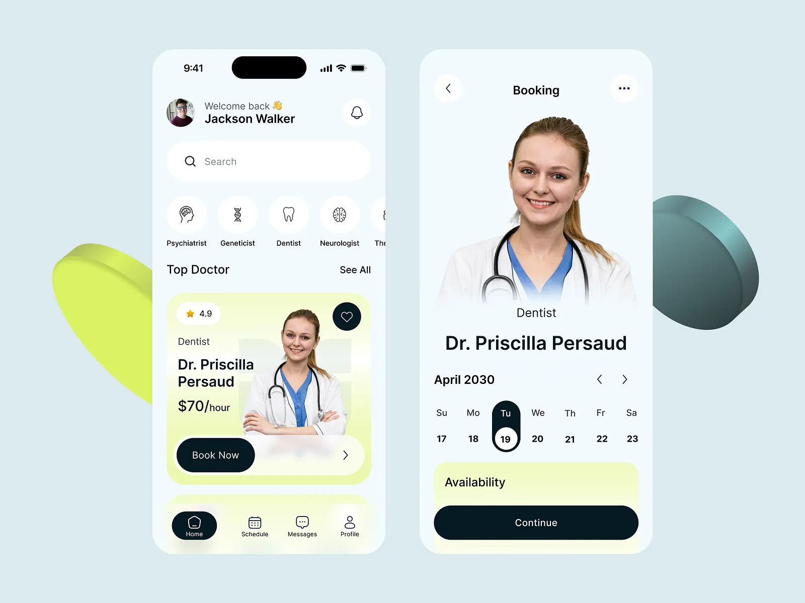 Appointment Global - Medical Clinic Interface
